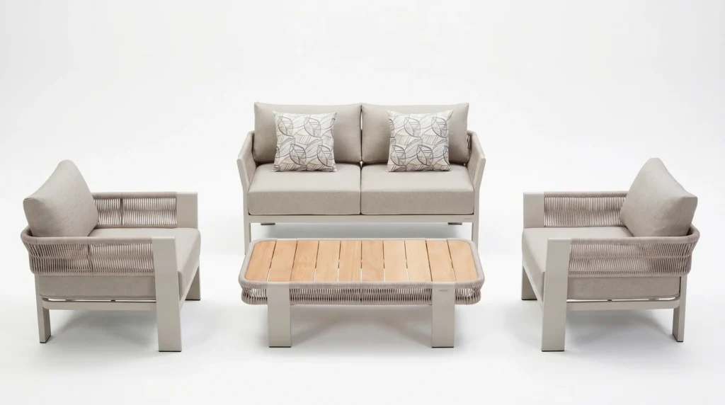 SALON DE JARDIN 4 PLACES - COLLECTION BORROMEO