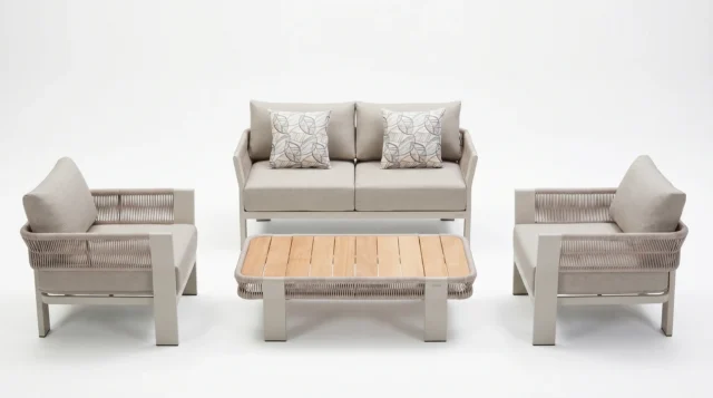 SALON DE JARDIN 4 PLACES - COLLECTION BORROMEO