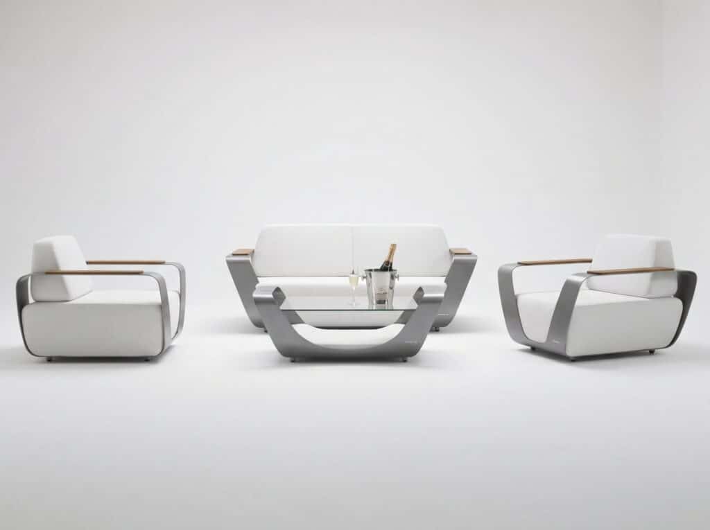 ONDA ENSEMBLE SALON DE JARDIN 4 PLACES x PININFARINA