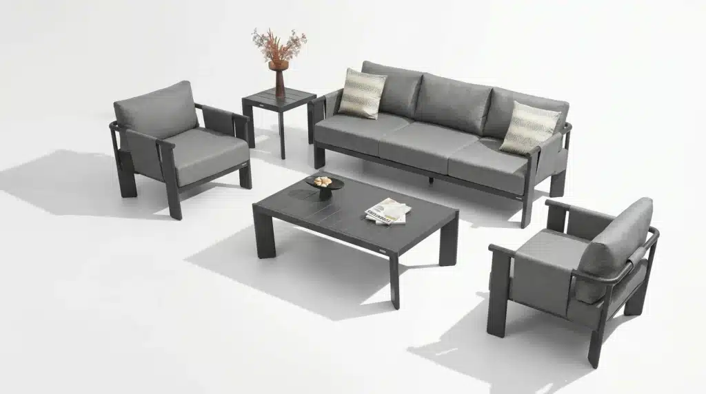 SALON DE JARDIN 5 PLACES - COLLECTION LIGO
